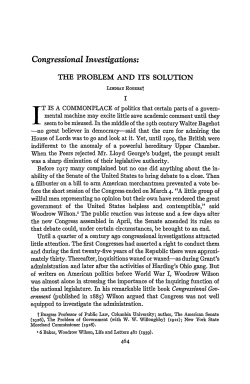 The Problem and Its Solution - Chicago Unbound