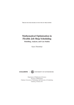Mathematical Optimization in Flexible Job Shop Scheduling