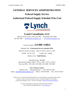 GS-00F-118DA - Lynch Consultants