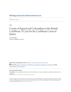 Courts of Appeal and Colonialism in the British Caribbean: A Case