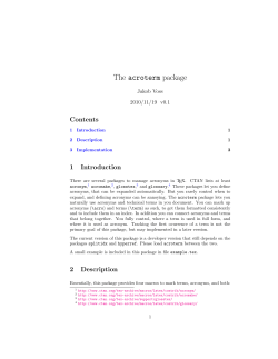 The acroterm package