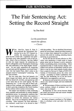 The Fair Sentencing Act - N.C. Center for Public Policy Research