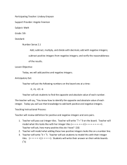 Adding Integers
