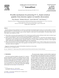 Possible mechanisms for protecting N C&alpha; bonds in helical peptides