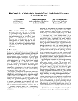 The Complexity of Manipulative Attacks in Nearly Single