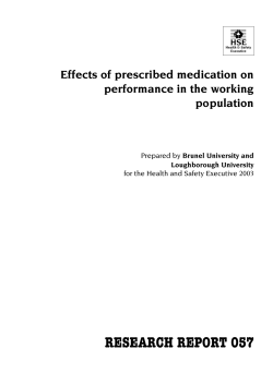 Effects of prescribed medication on performance in the