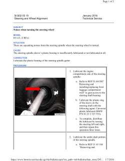 Noises when turning the steering wheel I01 (i3, i3 REx) There are