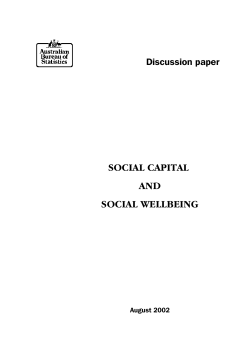 Social Capital and Social Wellbeing (Discussion Paper)