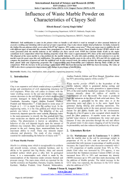 Influence of Waste Marble Powder on Characteristics of Clayey Soil