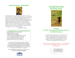A Long Way Gone Reading Guide Synergy