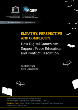 How Digital Games can Support Peace Education - MGIEP