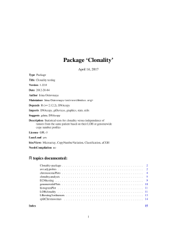 Package `Clonality`