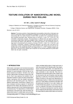 TEXTURE EVOLUTION OF NANOCRYSTALLINE NICKEL DURING