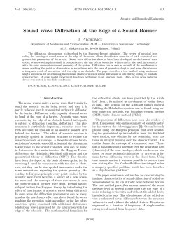 Sound Wave Diffraction at the Edge of a Sound Barrier
