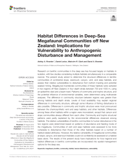 Habitat Differences in Deep-Sea Megafaunal Communities off New
