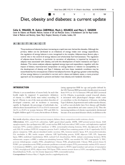 Diet, obesity and diabetes: a current update
