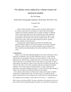4) Salinity errors in volume-conserved models?