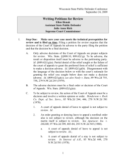 Writing Petitions for Review