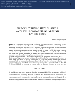 the energy overhaul`s effects on mexico`s nafta reservations