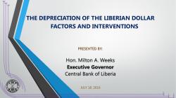 The Depreciation of the Liberian Dollar Factors and Interventions