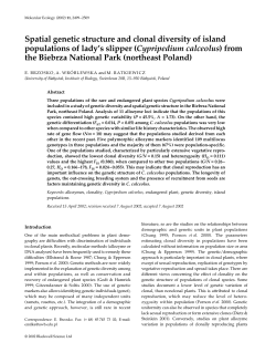 Spatial genetic structure and clonal diversity of - BIOL