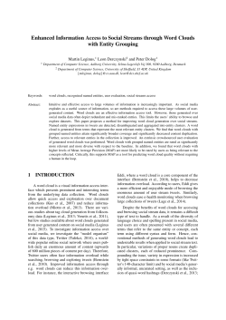 Enhanced Information Access to Social Streams through Word