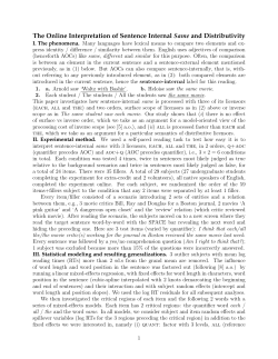 The Online Interpretation of Sentence Internal Same and Distributivity
