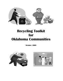 Recycling Toolkit for Oklahoma Communities