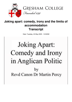 Joking apart: comedy, irony and the limits of accommodation