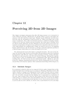 Perceiving 3D from 2D Images