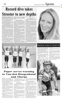 18 Popov serves warning to Van den Hoogenband and