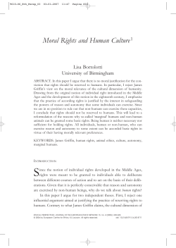 Moral Rights and Human culture