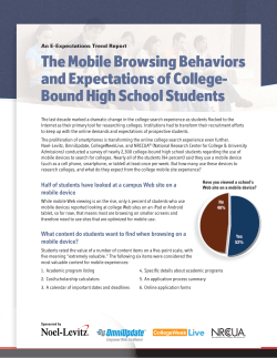 The Mobile Browsing Behaviors and Expectations of College