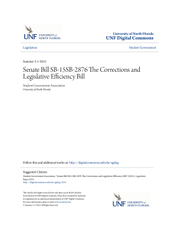 Senate Bill SB-15SB-2876 The Corrections and Legislative