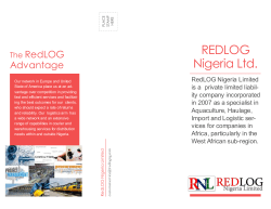 Brochure - Redlog Nigeria Limited