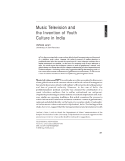 Music Television and the Invention of Youth Culture in