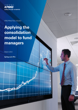 Applying the consolidation model to fund managers