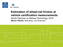 Estimation of wheel-rail friction upon measurement data
