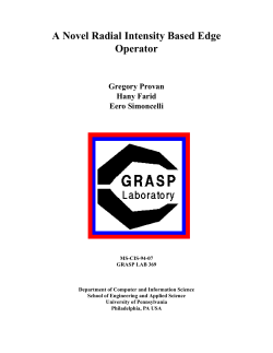 A Novel Radial Intensity Based Edge Operator