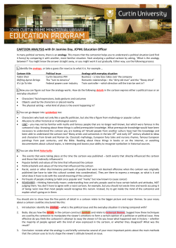 CARTOON ANALYSIS with Dr Jasmine Day, JCPML Education Officer