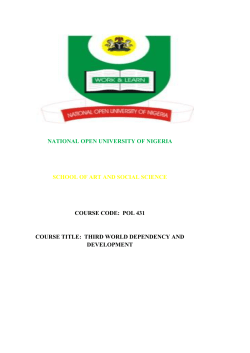 POL431 - National Open University of Nigeria