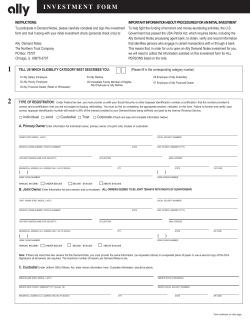 investment form