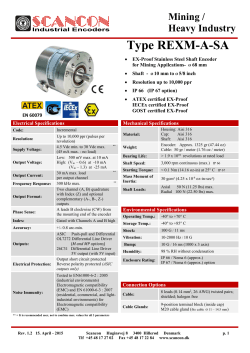 Specifications - Scancon Encoders