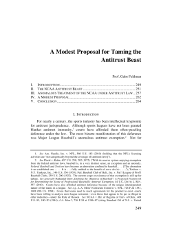 A Modest Proposal for Taming the Antitrust Beast