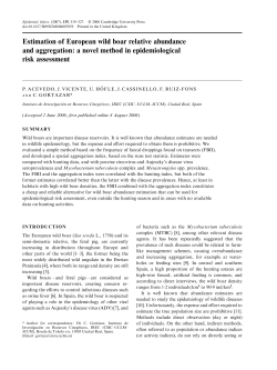 Estimation of European wild boar relative abundance and
