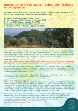 International Open Space Technology Training