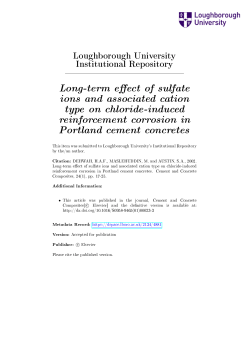 Long-term e ect of sulfate ions and associated cation type on