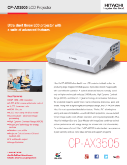 CP-AX3505 - Projector People