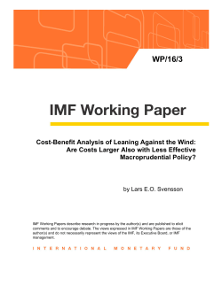 Cost-Benefit Analysis of Leaning Against the Wind