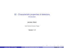 02 - Characteristic properties of detectors